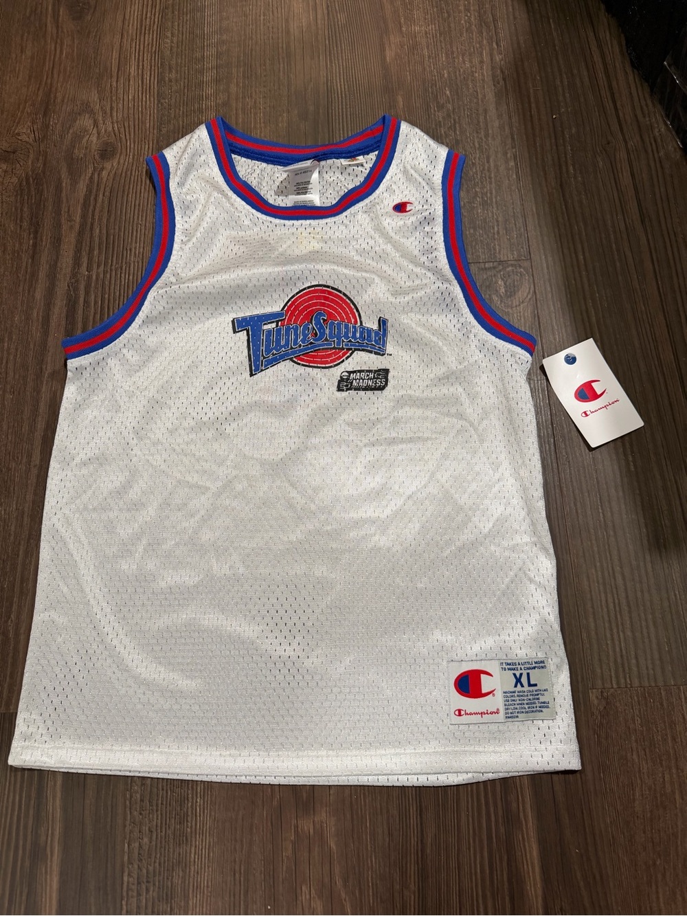 Champion Kids White Tune Squad Space Jam Basketball Jersey